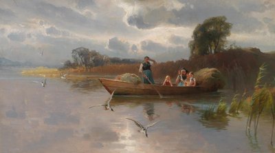 Hay Boat on Lake Chiemsee by Karl Raupp